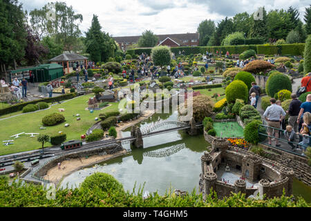 Vue générale sur Bekonscot Model Village, Beaconsfield, Buckinghamshire, UK Banque D'Images