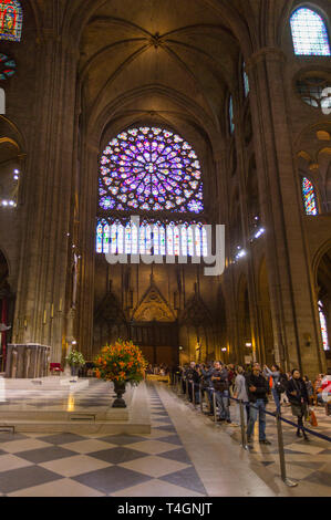 La Cathédrale Notre Dame de Paris Banque D'Images