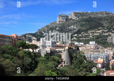 Princes de Grimaldi Palace, Palais Royal, le Rocher, Le Rocher, Monaco, Cote d Azur, Méditerranée, Europe Banque D'Images