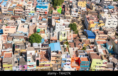 L'antenne horizontale dans l'ensemble urbain Trichy, Inde. Banque D'Images