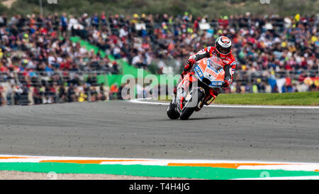 Valence/Espagne - 11/17/2018 - # 99 Jorge Lorenzo (SPA, Ducati) lors des qualifications pour le GP de Valence à Ricardo Tormo Banque D'Images