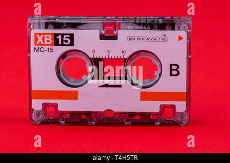 Petits micro cassette pour un enregistreur de voix Banque D'Images