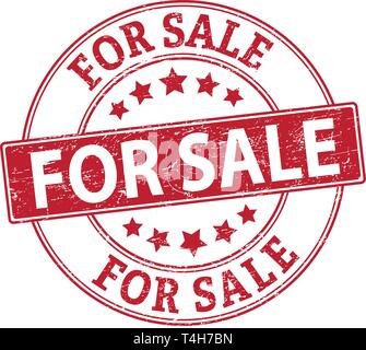 Pour la vente de timbres vecteur rouge fond blanc isolé Illustration de Vecteur