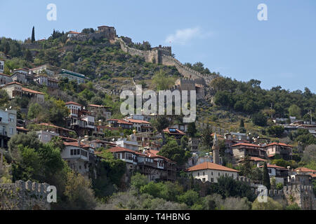 Castle Hill, Alanya, Antalya, Turquie Banque D'Images