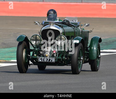 Neil Davies, Simon Arscott, Bentley 4½ litre Blower, Benjafield, 100 100 ans d'avril 2019, Bentley, Silverstone, Northamptonshire, Angleterre, circui Banque D'Images