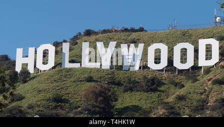 Panneau Hollywood dans les collines de Hollywood, Californie, USA - 18 MARS 2019 Banque D'Images