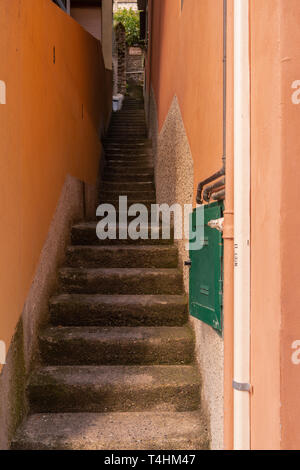 L'Italie, Monterosso - 12 Avril 2019 : un escalier commun d'Monteorosso, Cinque Terre, Italie Banque D'Images