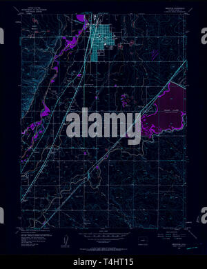 Carte TOPO USGS CO Colorado co brighton histmap Restauration inversé Banque D'Images