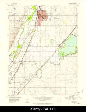 Carte TOPO USGS CO Colorado co Restauration histmap brighton Banque D'Images