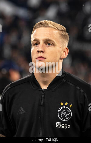 Amélie van de Beek (Ajax) au cours de l'UEFA Champions League' 'Quart de finale,2er leg, match entre la Juventus 1-2 Ajax de Allianz Stadium , le 16 avril 2019 à Turin, Italie. (Photo de Maurizio Borsari/AFLO) Banque D'Images