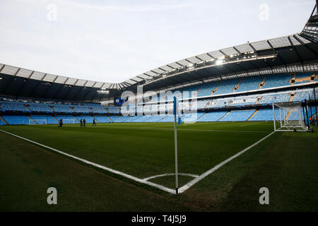 Manchester, UK. 17 avr, 2019. Une vue générale avant le quart de finale de la Ligue des Champions match match retour entre Manchester City et Tottenham Hotspur à l'Etihad Stadium le 17 avril 2019 à Manchester, en Angleterre. (Photo de Daniel Chesterton/phcimages.com) : PHC Crédit Images/Alamy Live News Banque D'Images