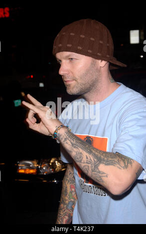 LOS ANGELES, CA. 11 octobre 2004 : Musicien Fred Durst au Los Angeles premiere de Team America : World Police. Banque D'Images