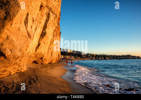 Les roches de la côte à Tropea, Calabre, vacances, Banque D'Images