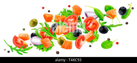 Salade de saumon vol Banque D'Images