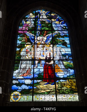 Compiègne, France, Juillet 16, 2016 : les vitraux et les détails de l'église saint Jacques, le 16 juillet 2016 à Compiegne, Oise, France Banque D'Images