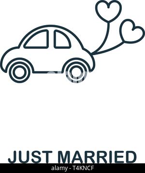 L'icône Contour juste marié. Style de design premium collection icônes de miel. Élément simple icône juste marié. Prêt à utiliser dans la conception de sites web, applications, s Illustration de Vecteur