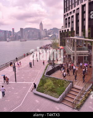 La promenade de Tsim Sha Tsui, Hong Kong Banque D'Images