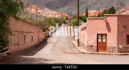 Street View de Purmamarca, dans la province de Jujuy, en Argentine. Banque D'Images