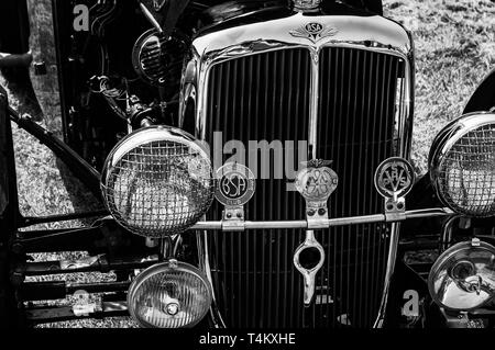 Un Scout BSA 1935 sur l'affichage à une exposition de voiture Banque D'Images