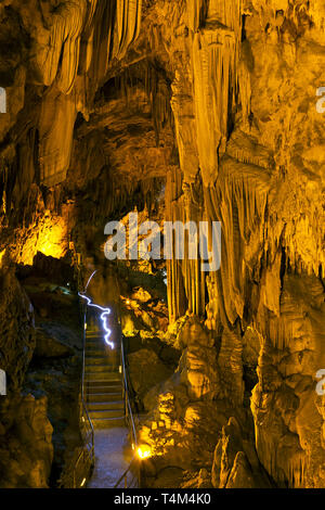 Dim Magarasi flowstone grotte, Kestel, Alanya, Antalya, Turquie Banque D'Images