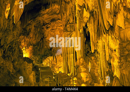 Dim Magarasi flowstone grotte, Kestel, Alanya, Antalya, Turquie Banque D'Images