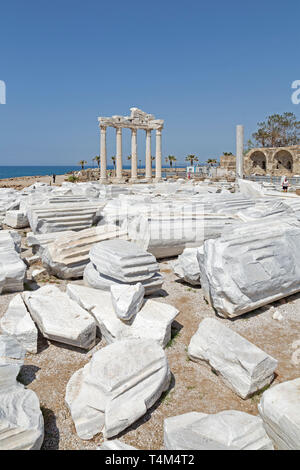 Restes du Temple d'Apollon,, Province Antalya, Turquie Banque D'Images