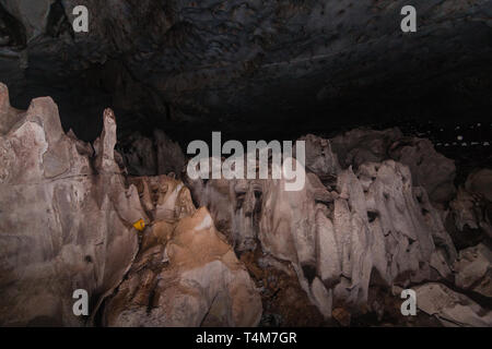 À l'intérieur de la grotte du vent près de Kuching, Sarawak, Bornéo Banque D'Images