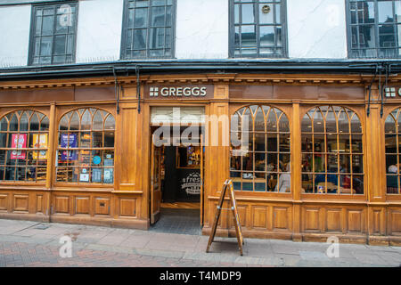 Emplacement :: Restaurant Greggs, Bury St Edmunds OBJET: Banque D'Images