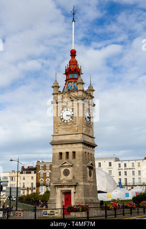 La tour de l'horloge du Jubilé de Margate à Margate, Kent, Thanet, Angleterre du Sud-Est. Banque D'Images