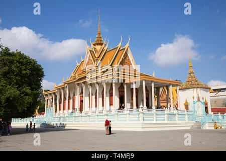 La Pagode d'argent à l'intérieur de l'enceinte du Palais Royal, Phnom Penh, Cambodge, Asie du Sud, Asie Banque D'Images