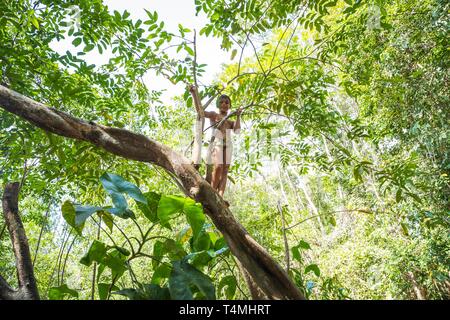 Maroni River près de Saint-Laurent, Guyana, Guyane, France Banque D'Images