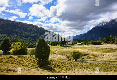 Dans le ranch typique vallée de Futaleufú, en Patagonie, au Chili Banque D'Images