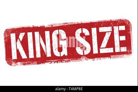 King size sign ou apposer sur fond blanc, vector illustration Illustration de Vecteur