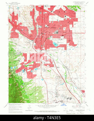 Carte TOPO USGS Colorado Colorado Springs CO 24000 2326101961 Restauration Banque D'Images