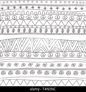 Texture vectoriel continu avec motif tribal Illustration de Vecteur