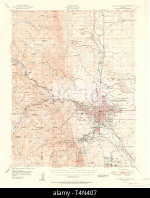 Carte TOPO USGS Colorado Colorado Springs CO 62500 4022571951 Restauration Banque D'Images
