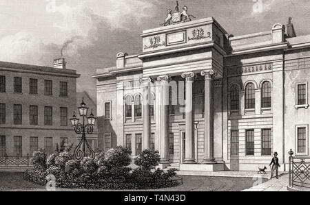 Saleurs' Hall, Londres, illustration par Th. H. Berger, 1828 Banque D'Images