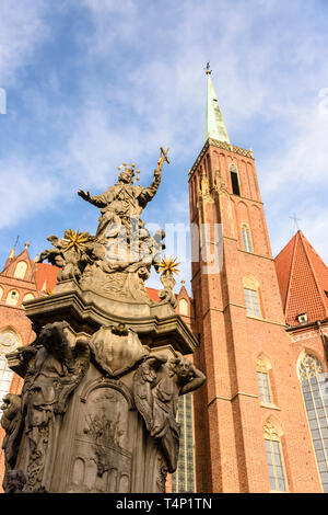 Rzymskokatolicki Kościół Świętego Krzyża pw, église catholique, Wroclaw, Wroclaw, Wroklaw, Pologne Banque D'Images