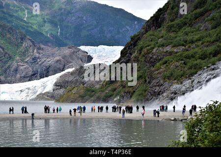 Mendenhall Glacier dans Juneau, Alaska Banque D'Images