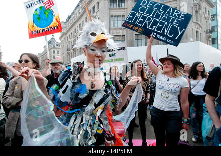 Rébellion Extinction protestation, Londres 17 septembre 2019. Oxford Circus. Banque D'Images