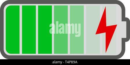 L'icône de charge de batterie à plat simple ou symbole Illustration de Vecteur
