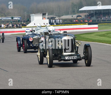 Jeremy Brewster, Lea Francis Hyper, trophée John Duff, Vintage sports les voitures de course, 1930 membres pré 77e réunion, Goodwood, West Sussex, Angleterre, avril Banque D'Images