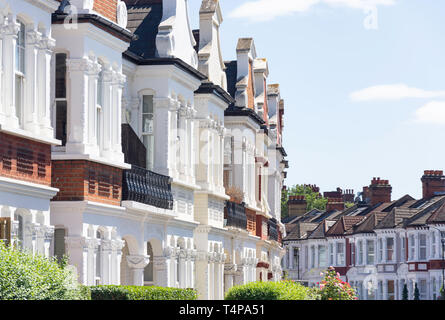 Maisons mitoyennes de style victorien, Pennard Road, Shepherd's Bush, London Borough of Hammersmith et Fulham, Greater London, Angleterre, Royaume-Uni Banque D'Images