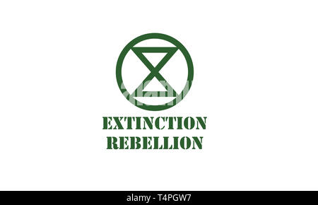 Symbole de l'extinction, concept illustration rébellion moment d'Extinction Banque D'Images