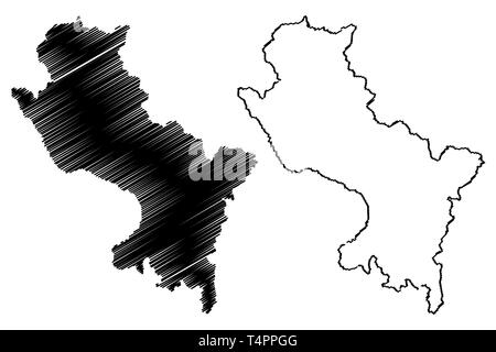 Département de Cuzco (République du Pérou, les régions du Pérou) map vector illustration gribouillage, croquis de Cuzco carte Illustration de Vecteur