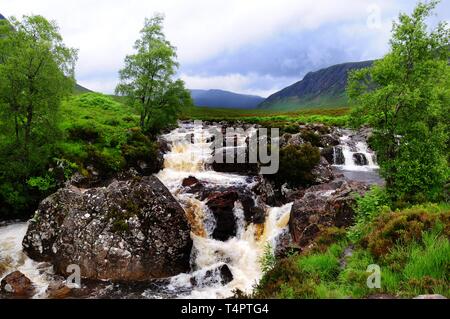 Le Glen Etive, Highlands, Scotland, UK, Royaume-Uni, Europe Banque D'Images