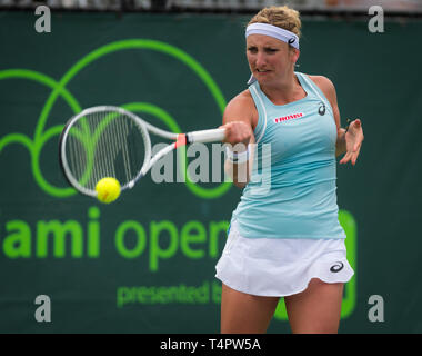 MIAMI, États-Unis d'Amérique - le 21 mars : Timea Bacsinszky de la Suisse à l'Open de Miami 2018 Premier tournoi de tennis WTA Obligatoire Banque D'Images