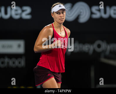 SYDNEY, AUSTRALIE - 12 janvier : Angelique Kerber de l'Allemagne à l'International WTA Sydney 2018 Tournoi de tennis de Premier ministre Banque D'Images