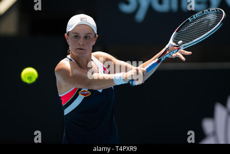 SYDNEY, AUSTRALIE - 12 janvier : Ashleigh Barty de l'Australie à la International WTA Sydney 2018 Tournoi de tennis de Premier ministre Banque D'Images