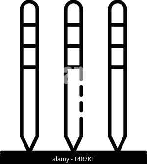 L'icône Poste de croquet, style contour Illustration de Vecteur